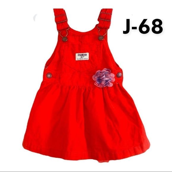 OshKosh B'gosh Other - Girls Sz 12 Months OshKosh Red Overall Dress